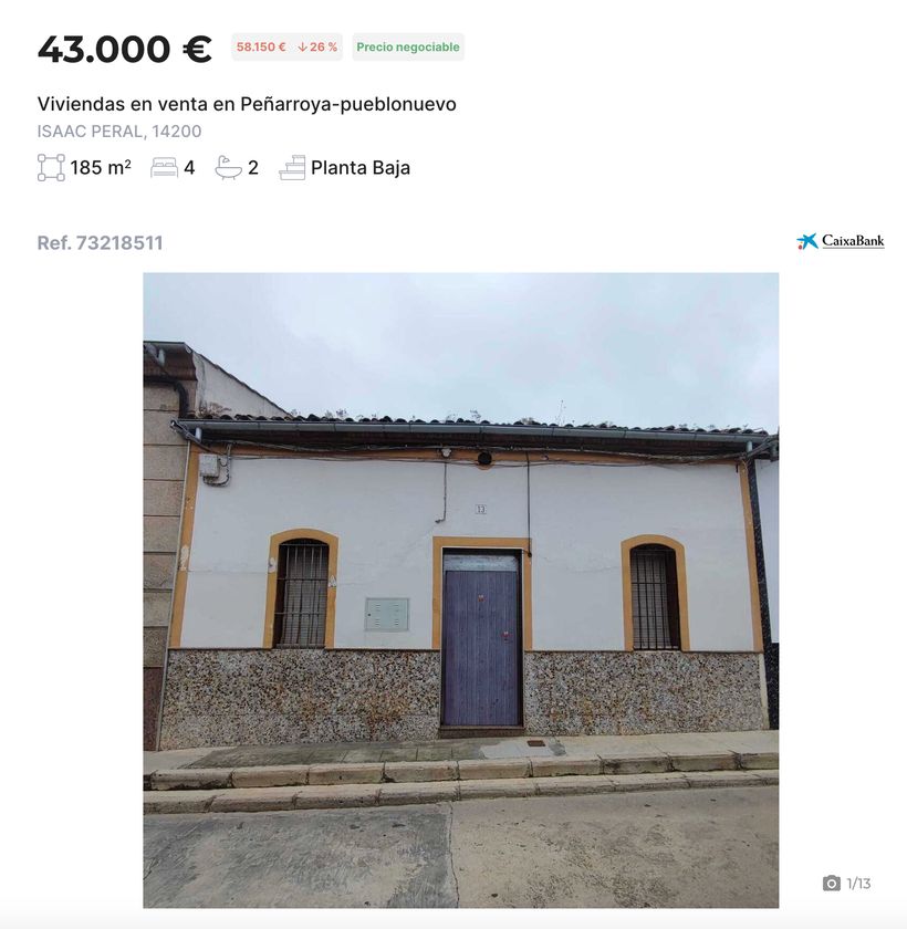 Anuncio de la vivienda en venta de CaixaBank
