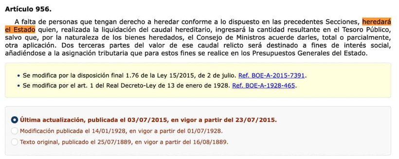Artículo 956 del Código Civil