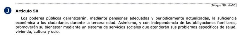 Artículo 50 de la constitución española