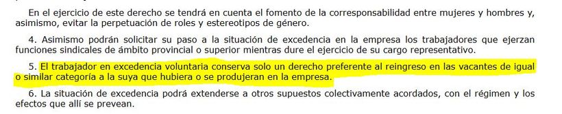 artículo 46.5 del Estatuto de los Trabajadores