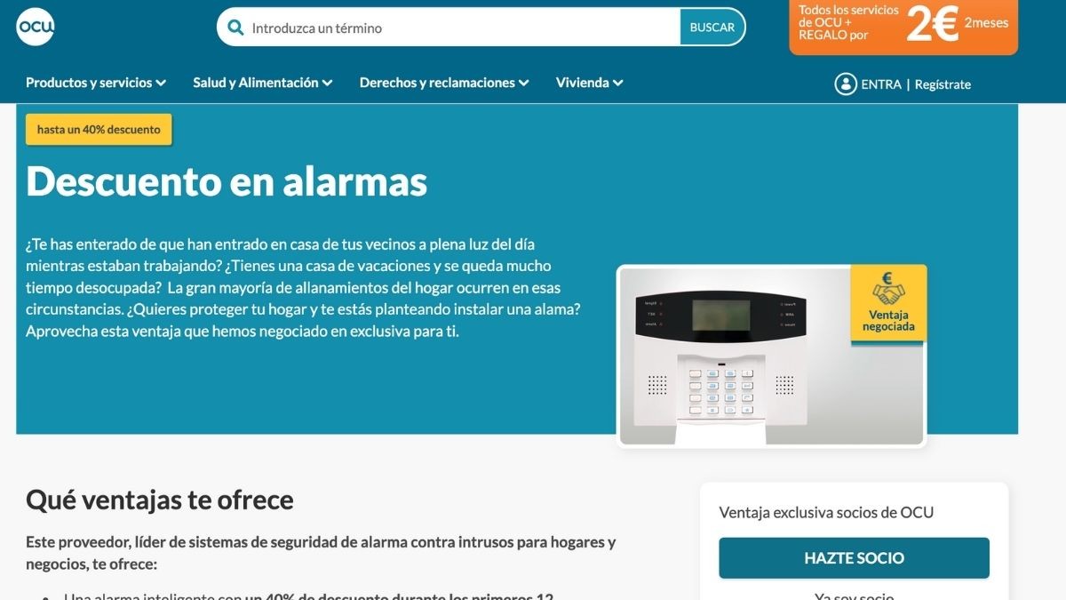 FACUA denuncia a la OCU ante Consumo por publicitar una empresa de alarmas a cambio de comisiones