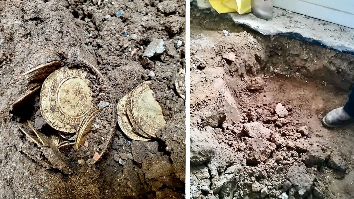 Un hombre encuentra 260 monedas de oro valoradas en 288.000 euros mientras hace unas reformas en su casa