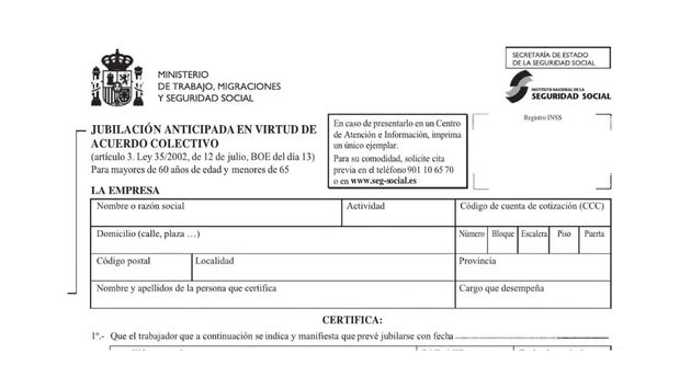 La Seguridad Social deniega la jubilación anticipada a los 63 años si la cuantía no es superior a la pensión mínima
