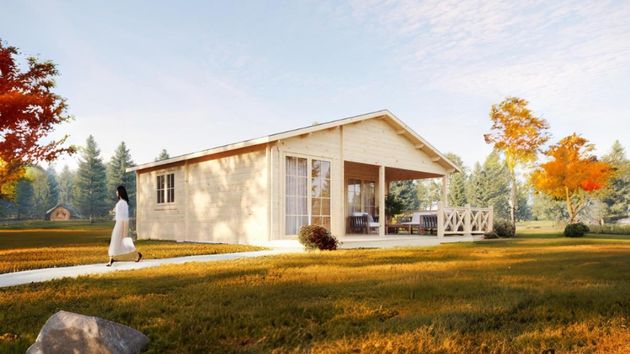 La casa prefabricada que parece sacada de un cuento y se vende por menos de 19.000 euros: incluye terraza y un tejado de acero de regalo