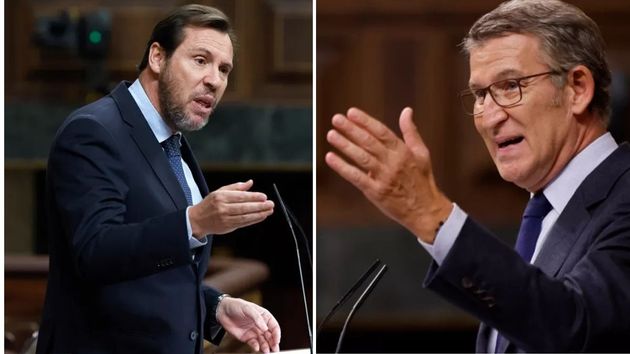 Óscar Puente atija a Feijóo por lo que ha dicho del SMI y lo llama “caradura”
