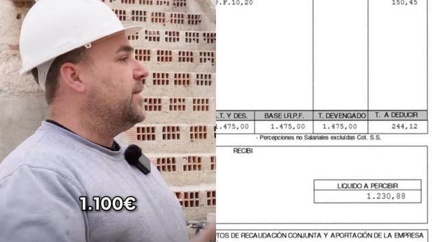 Un albañil veterano no se corta al hablar de lo que gana en la obra: “aquí gano 1.300 euros, pero me dejo la espalda, los jóvenes no quieren este trabajo, es duro y mal pagado”