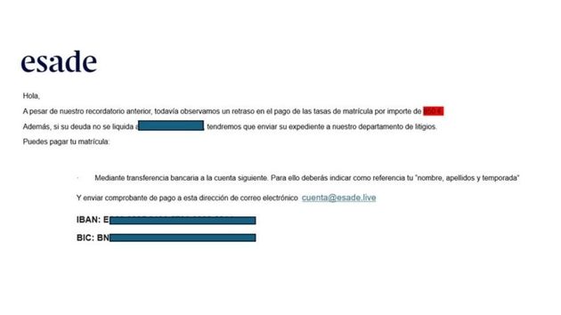 Cuidado con el email que te pide pagar la matrícula universitaria: es un timo