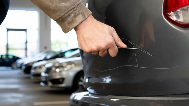Condenado a pagar una multa de 480 euros y reparar los daños por rayar el coche a un excompañero de trabajo en el parking de un centro comercial