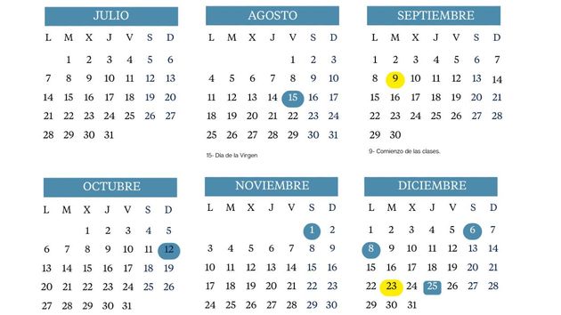 Calendario escolar 2025-2026 en La Rioja: lista de festivos, vacaciones y puentes
