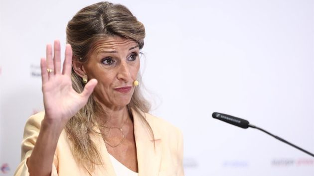 Yolanda Díaz señala a Amazon por su modelo laboral y recrimina que las tecnológicas de EEUU no tributen en España