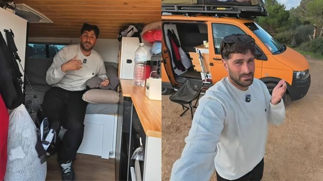 Jose, 30 años, el funcionario que vive en una furgoneta de 2 m2: "Cobro 1.300 euros y lo que me ahorro de hipoteca me lo gasto en cerveza"