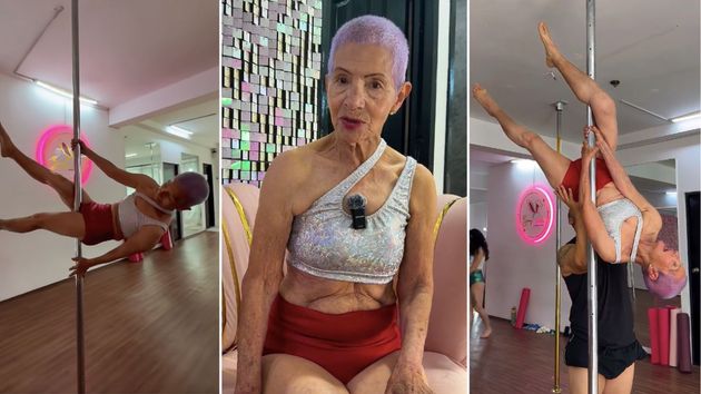 María Luisa (87 años), practica pole dance: “Soy madre de 10 hijos, abuela de 15 nietos y bisabuela de 9. No hay edad para hacer ejercicio”