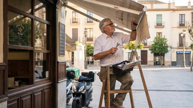 Se coge la baja por ansiedad y estrés, lo despiden tras pillarlo arreglando el toldo del bar de su pareja y la justicia determina que es improcedente con indemnización de 84.492 euros