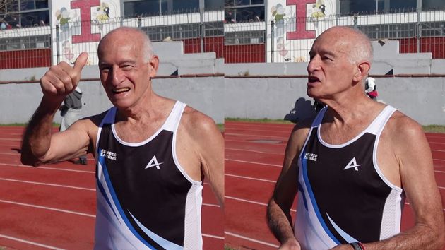 Un jubilado de 76 años, atleta: “Mi motivación es el olor a la goma de la pista. Tengo que sentirlo por lo menos una vez al día”