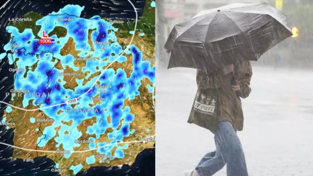 A partir de esta hora un gran arco de lluvias y tormentas afectará a España: aviso naranja en Madrid y otras cuatro comunidades autónomas
