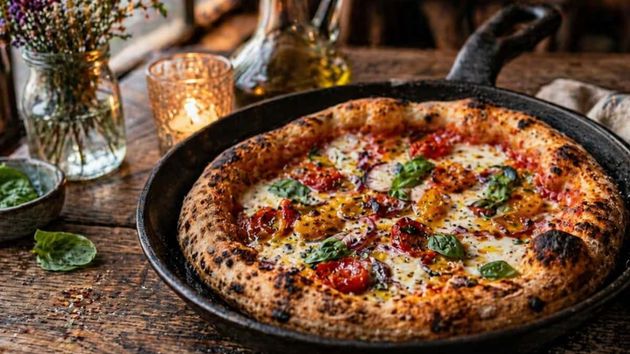 Ni microondas ni horno, los cocineros recomiendan recalentar la pizza en sartén con unas gotas de agua y una tapa para que la base vuelva a quedar crujiente