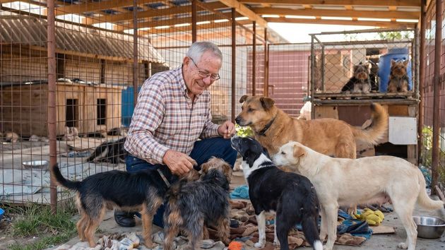 Un jubilado gana 93.000 euros en la lotería y dona el premio a un refugio de animales: “Amar a los perros no es suficiente”