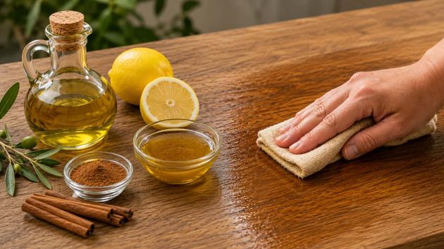 Cómo tratar la madera con aceite de oliva, limón y canela para darle brillo a los muebles