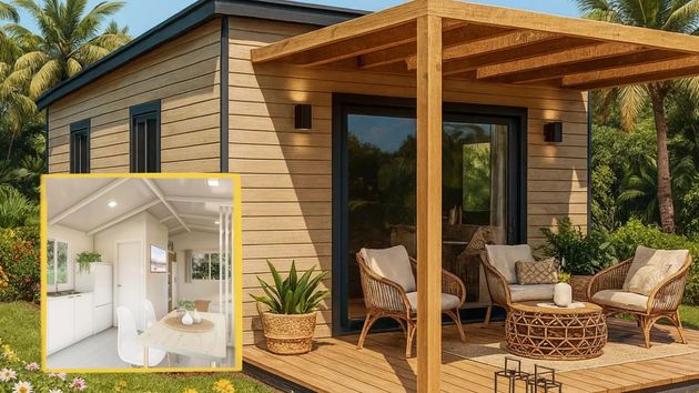 La casa prefabricada que se vende totalmente amueblada y con cocina equipada por menos de 40.000 euros