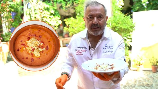 Matías Vega, chef cordobés, sobre cómo hacer el mejor salmorejo este verano: "hay que intentar incorporar primero el pan para que el tomate no se deslice"