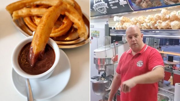 Juan, dueño de una churrería: "Unos churros con chocolate son 4 euros, y cinco churritos, 1 euro y medio"