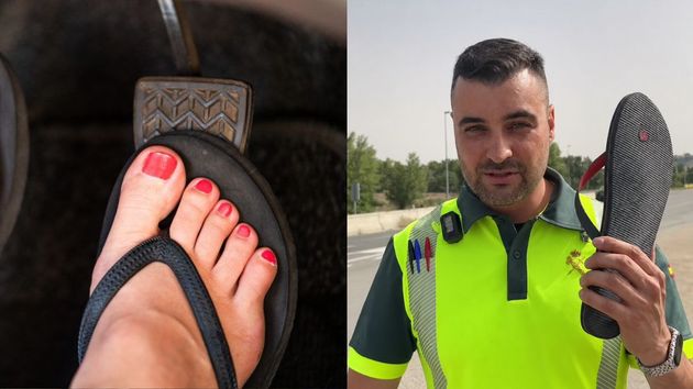 La Guardia Civil avisa: “Conducir con chanclas está permitido, salvo que su uso interfiera en la conducción y pueda provocar un accidente”