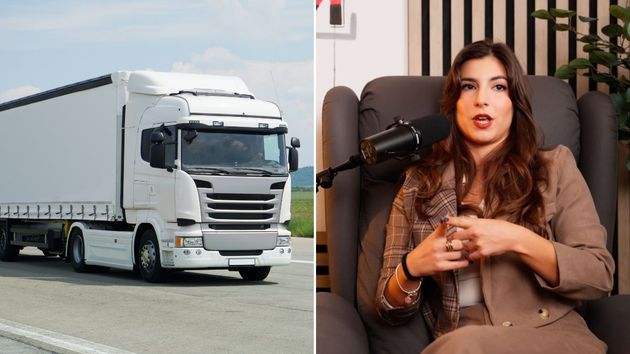 Ainoa Blasco, camionera de 30 años: "Hay gente cobrando menos de 2.000 euros haciendo rutas nacionales, es una vergüenza"