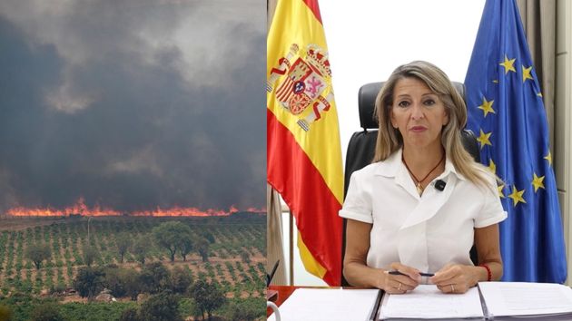 Yolanda Díaz recuerda los permisos laborales ante los incendios para que “nadie tenga que elegir entre su seguridad y su empleo”