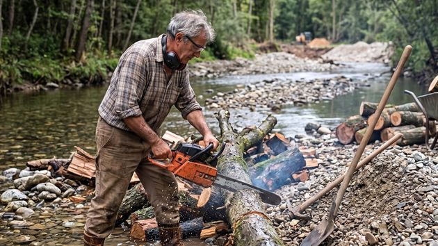 Multa de 700.000 euros a un agricultor de 68 años por remover la gravilla y cortar 71 árboles del cauce de un río: además irá a la cárcel