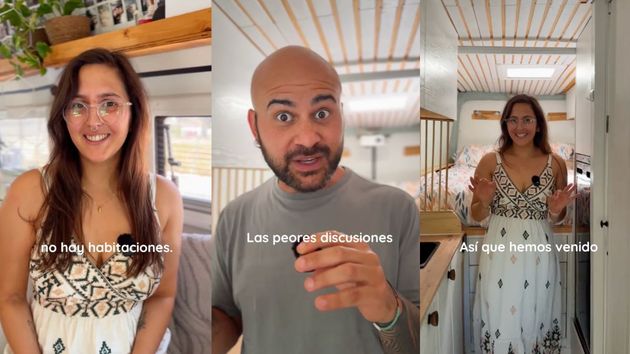 Irene y Carlos, llevan 3 años viviendo en una autocaravana de 10 m²: “Aunque no haya espacio físico, cada uno tiene su momento y su lugar en este metro cuadrado”