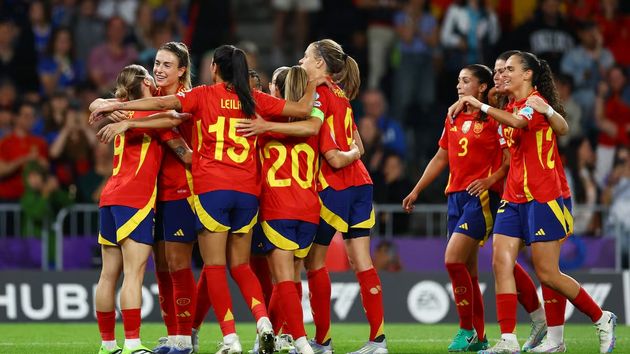 Parte del equipo de la selección española de fútbol