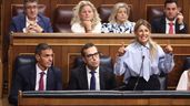 Yolanda Díaz durante la sesión de control