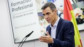 Pedro Sánchez hablando durante el acto celebrado en la EOI