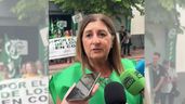 Carmen López durante la manifestación
