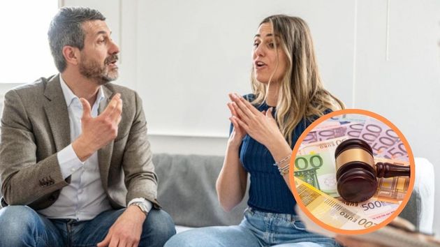 Un hombre y una mujer discutiendo