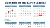 El calendario laboral de Canarias de 2027