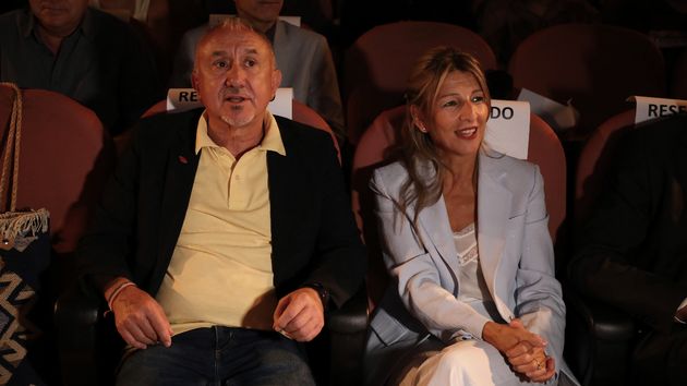 La ministra de Trabajo, Yolanda Díaz, y el secretario general de UGT, Pepe Álvarez