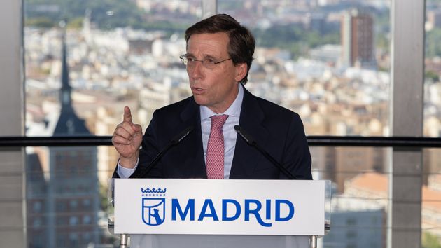 Alcalde de Madrid durante una rueda de prensa