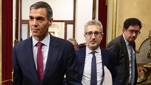 Arcadi España, Pedro Sánchez y Óscar López