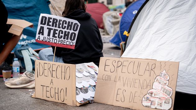 pancartas derecho a techo