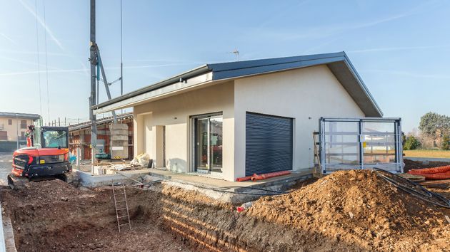 Una casa en construcción 