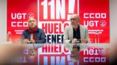 Los secretarios generales de UGT y CCOO, Pepe Álvarez y Unai Sordo respectivamente