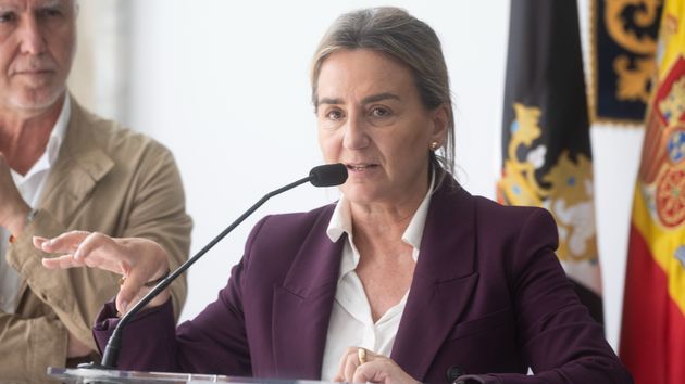 Milagros Tolón hablando usando un micrófono