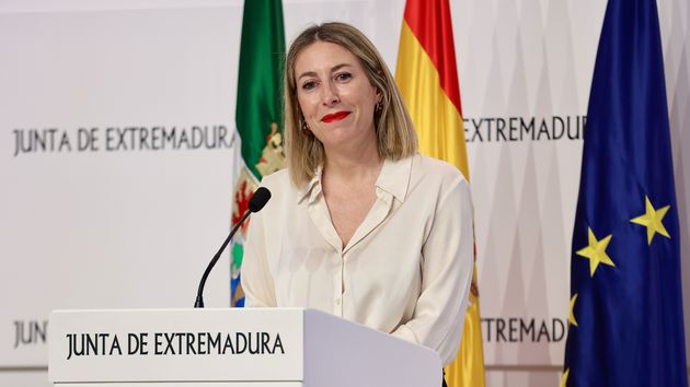 La presidenta de la Junta de Extremadura, María Guardiola