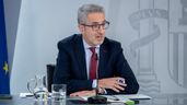 Arcadi España en una rueda de prensa