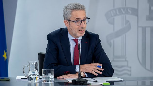 Arcadi España en una rueda de prensa