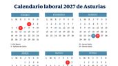 Calendario laboral de Asturias 2027