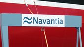 Un cartel de Navantia