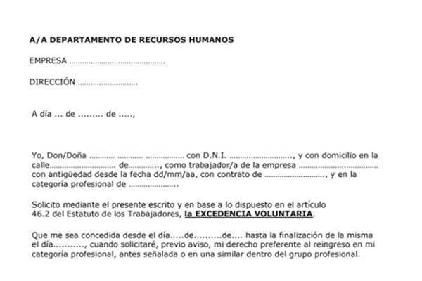 excedencia voluntaria