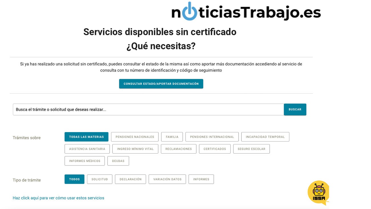 tramites seguridad social web 